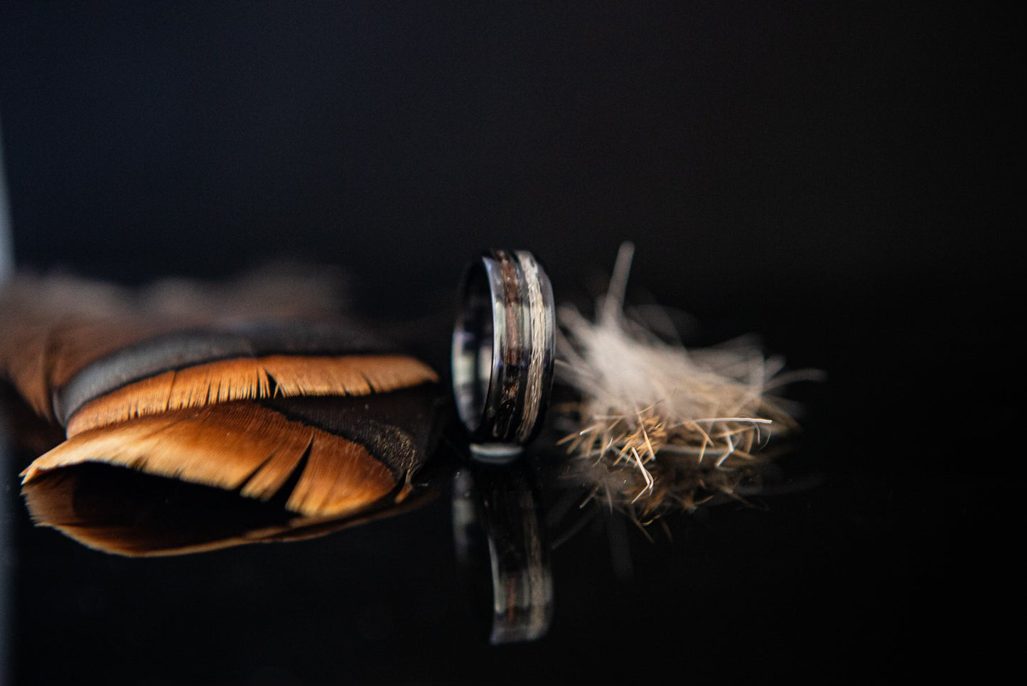 Custom Turkey Feather Ring